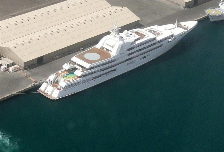 Super Yacht Dubai aus der Luft